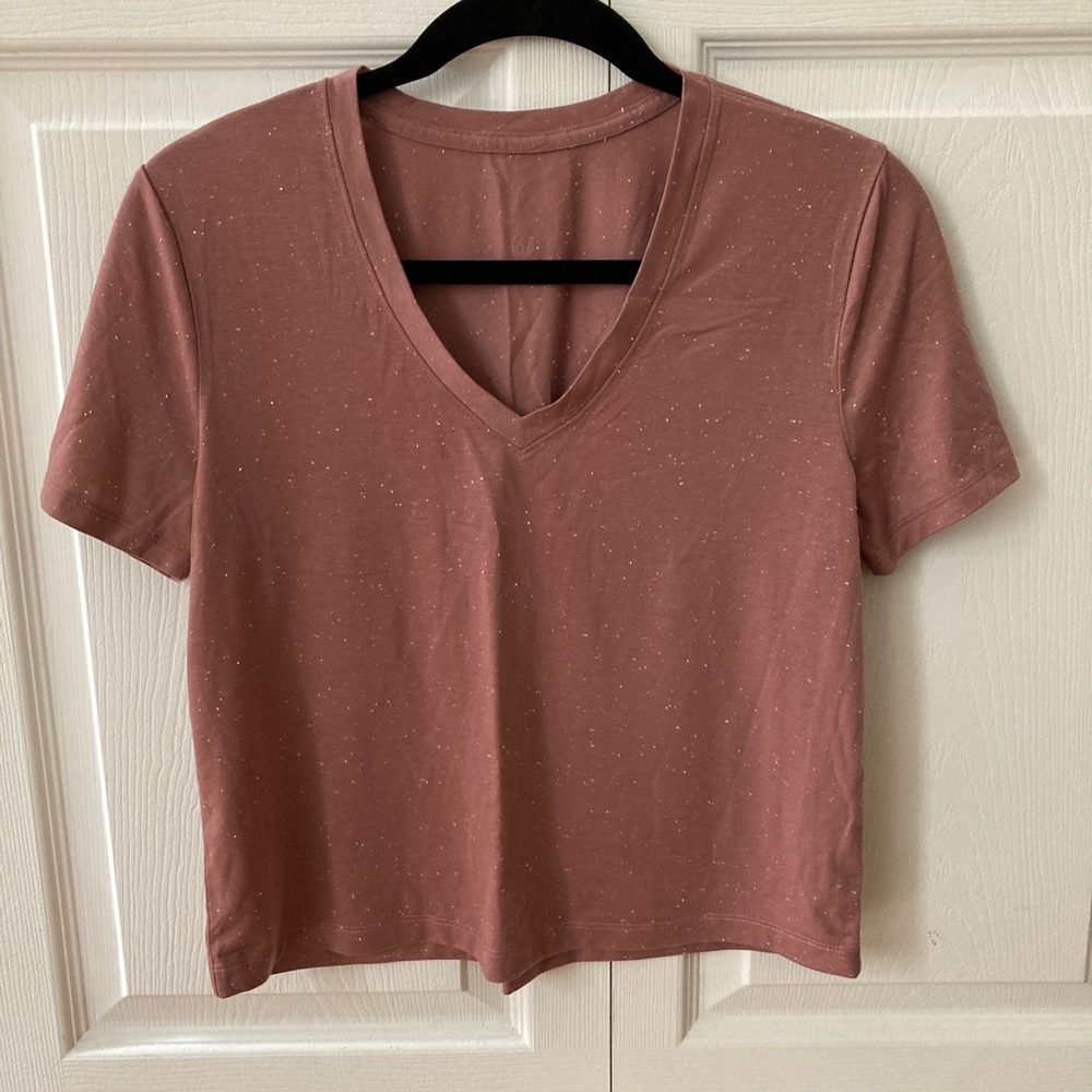 lululemon love tee shirt sleeve shirt v-neck *slub